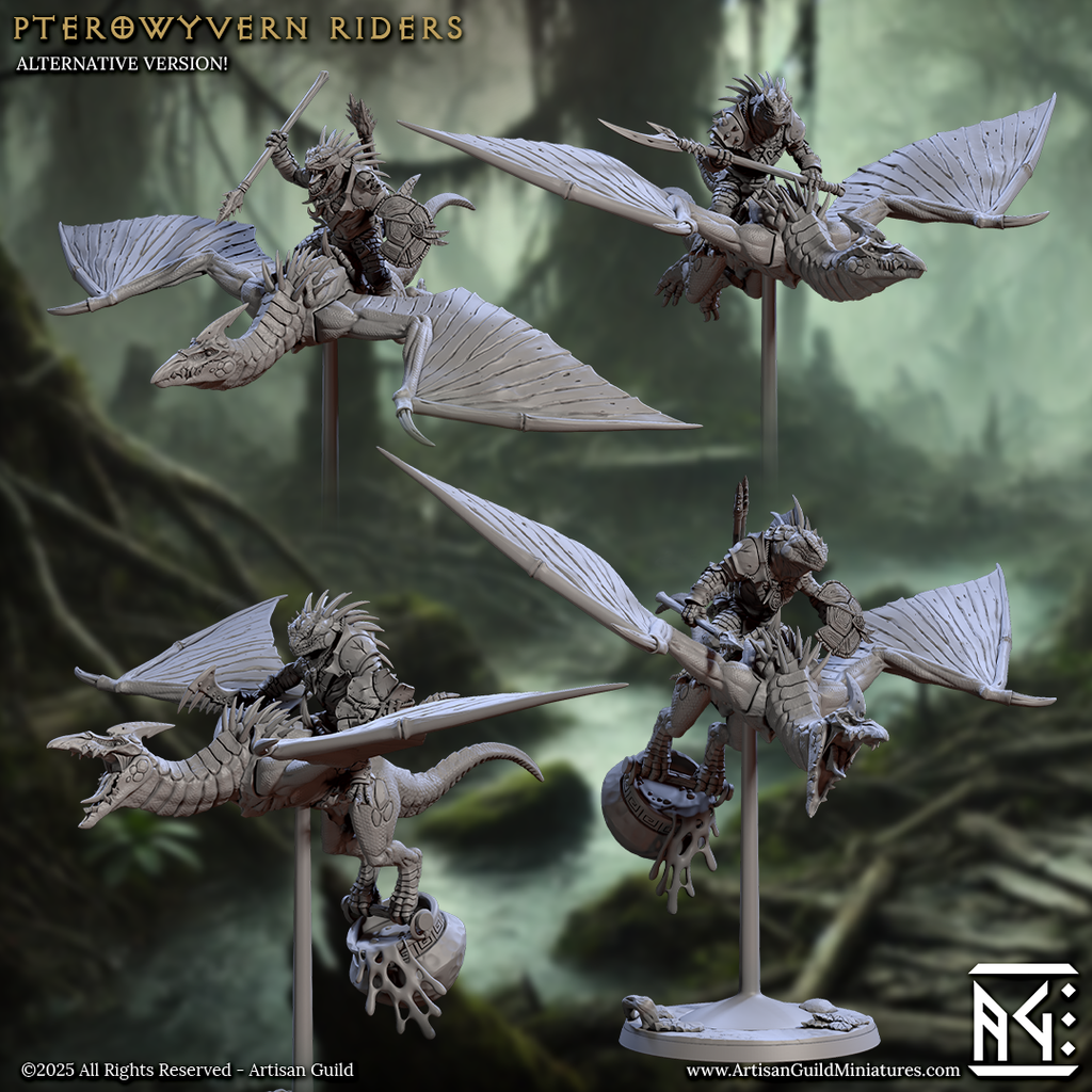 Pterowyvern Riders - Flying Cavalry Miniatures