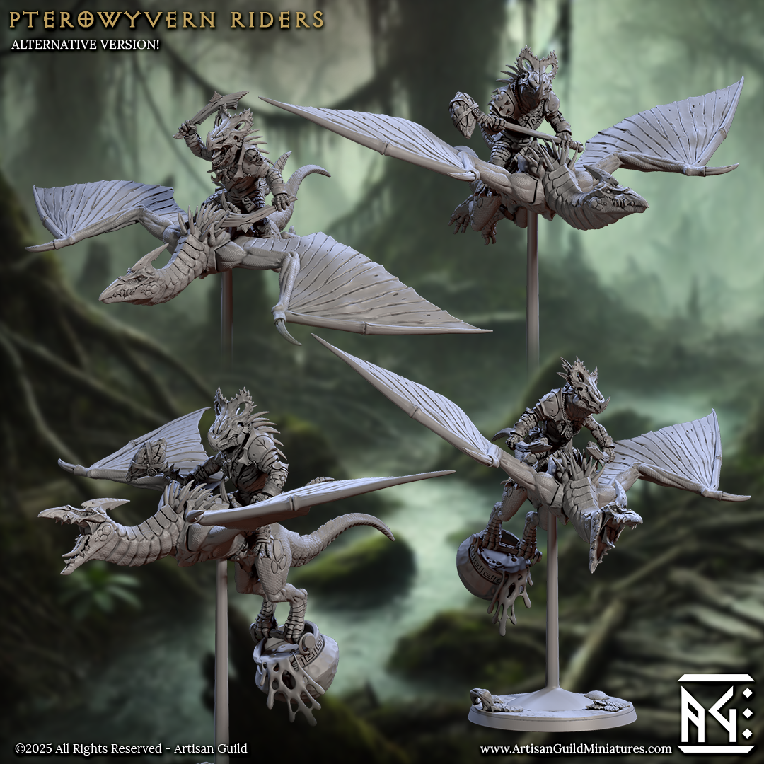 Pterowyvern Riders - Flying Cavalry Miniatures