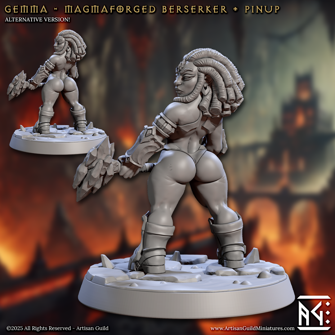Gemma, Magmaforged Berserker (SFW/NSFW 18+)