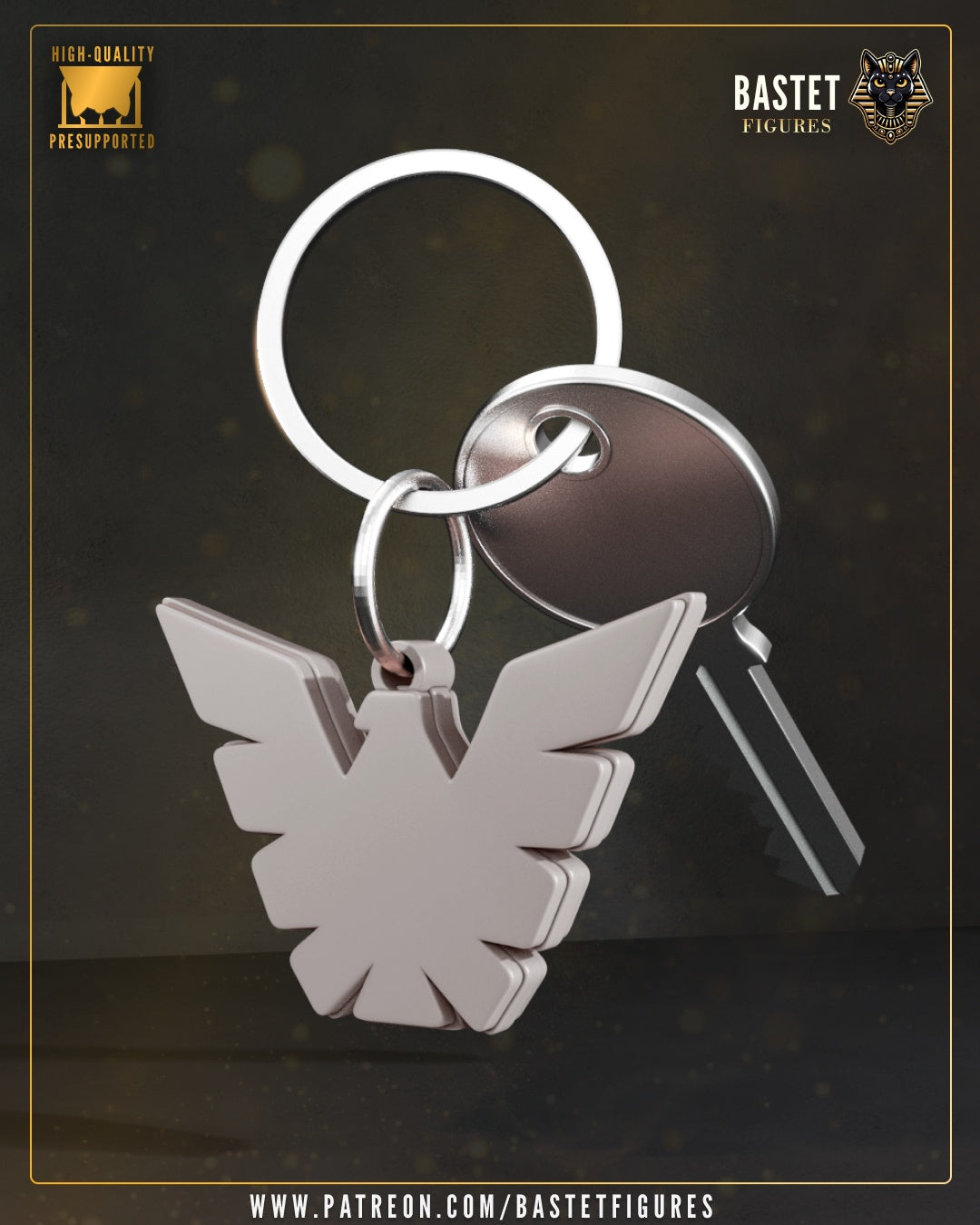 Dark Phoenix - Marvel Comics / X-Men - Phoenix Logo - Keychain