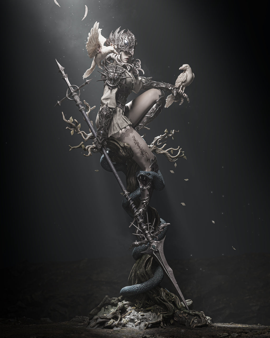 Lenora, Queen of Crows - CA3D Original Art - 1:6 Scale Figure