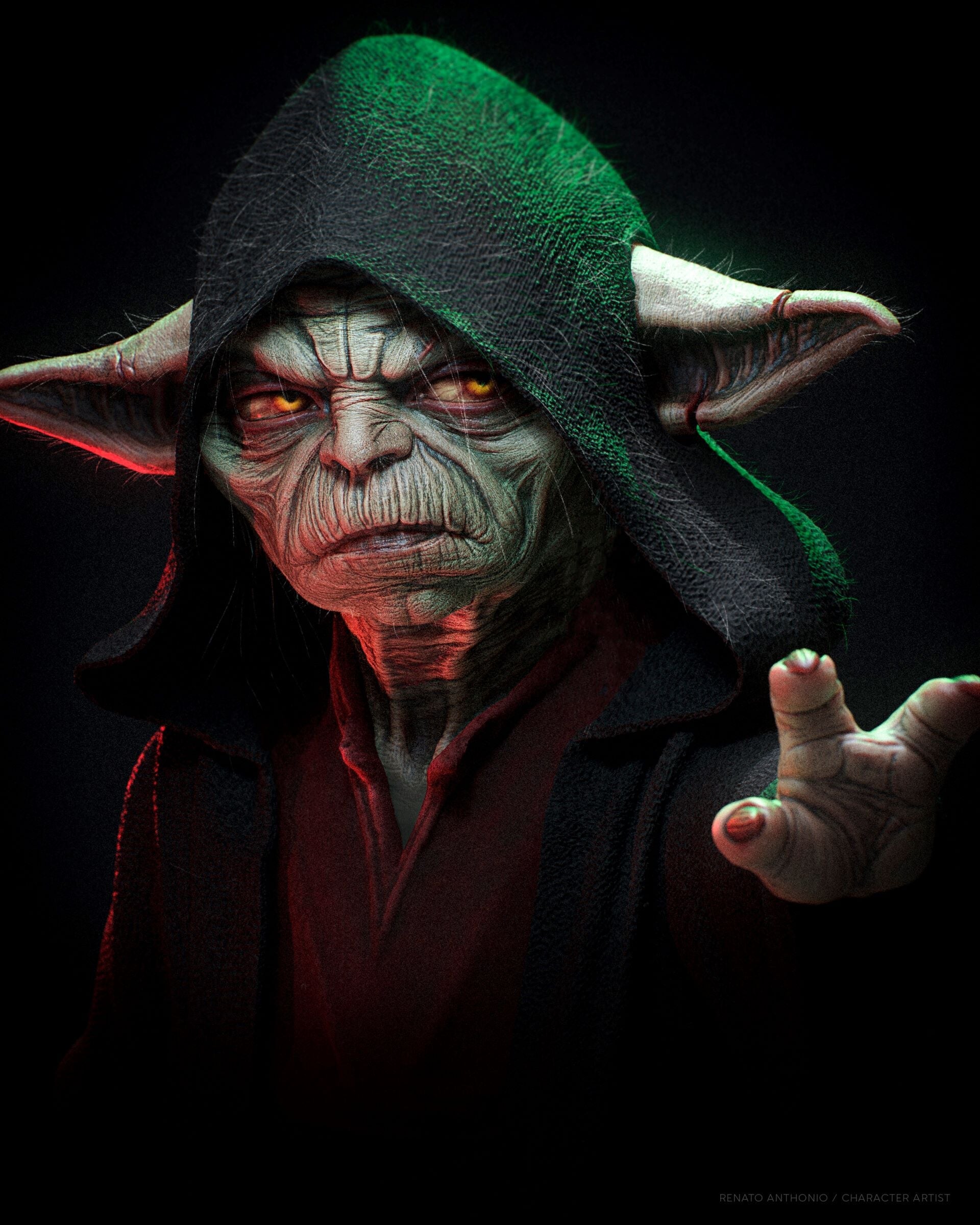 Darth Yoda - SW - 1:6, 1:9 Scale Figures & Bust