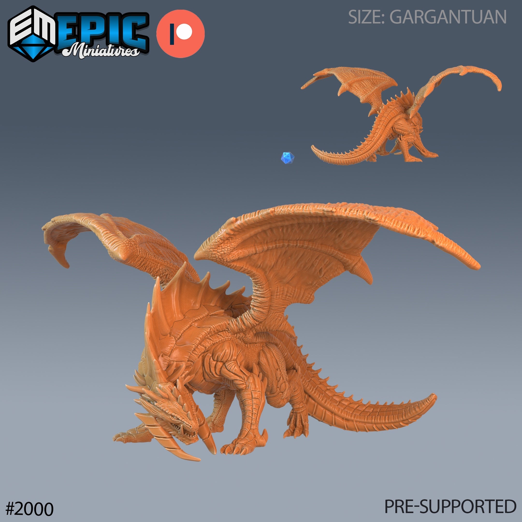 Adamantine Dragon – Gargantuan Dragon Miniature