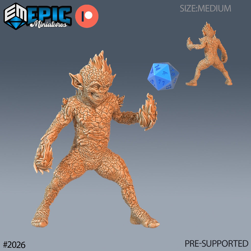 Magmin Miniatures – Medium Fire Elemental Monsters
