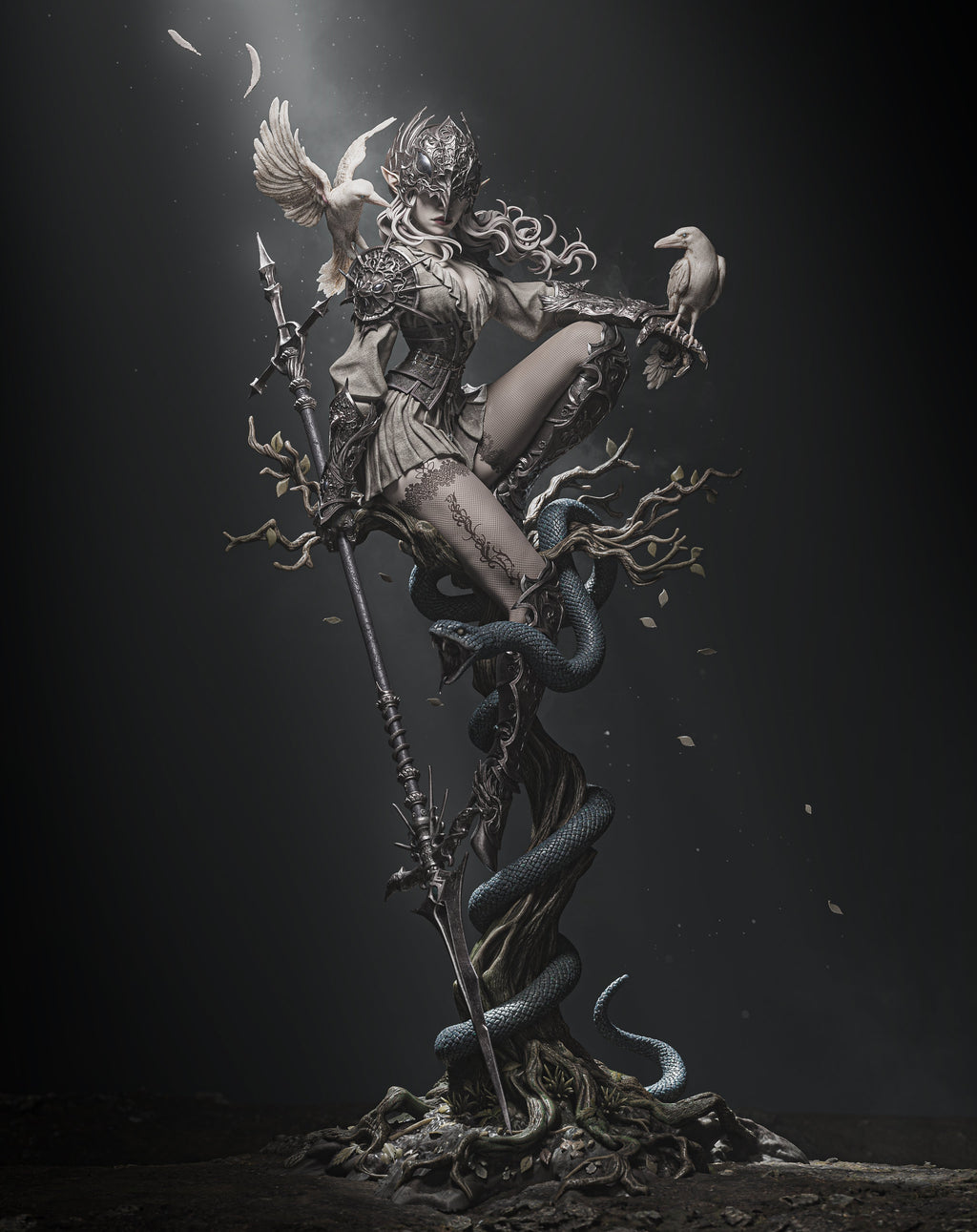 Lenora, Queen of Crows - CA3D Original Art - 1:6 Scale Figure