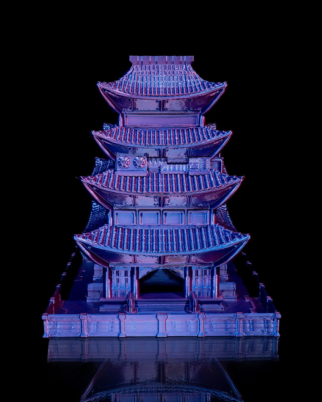 Dystopian Asian Dice Tower