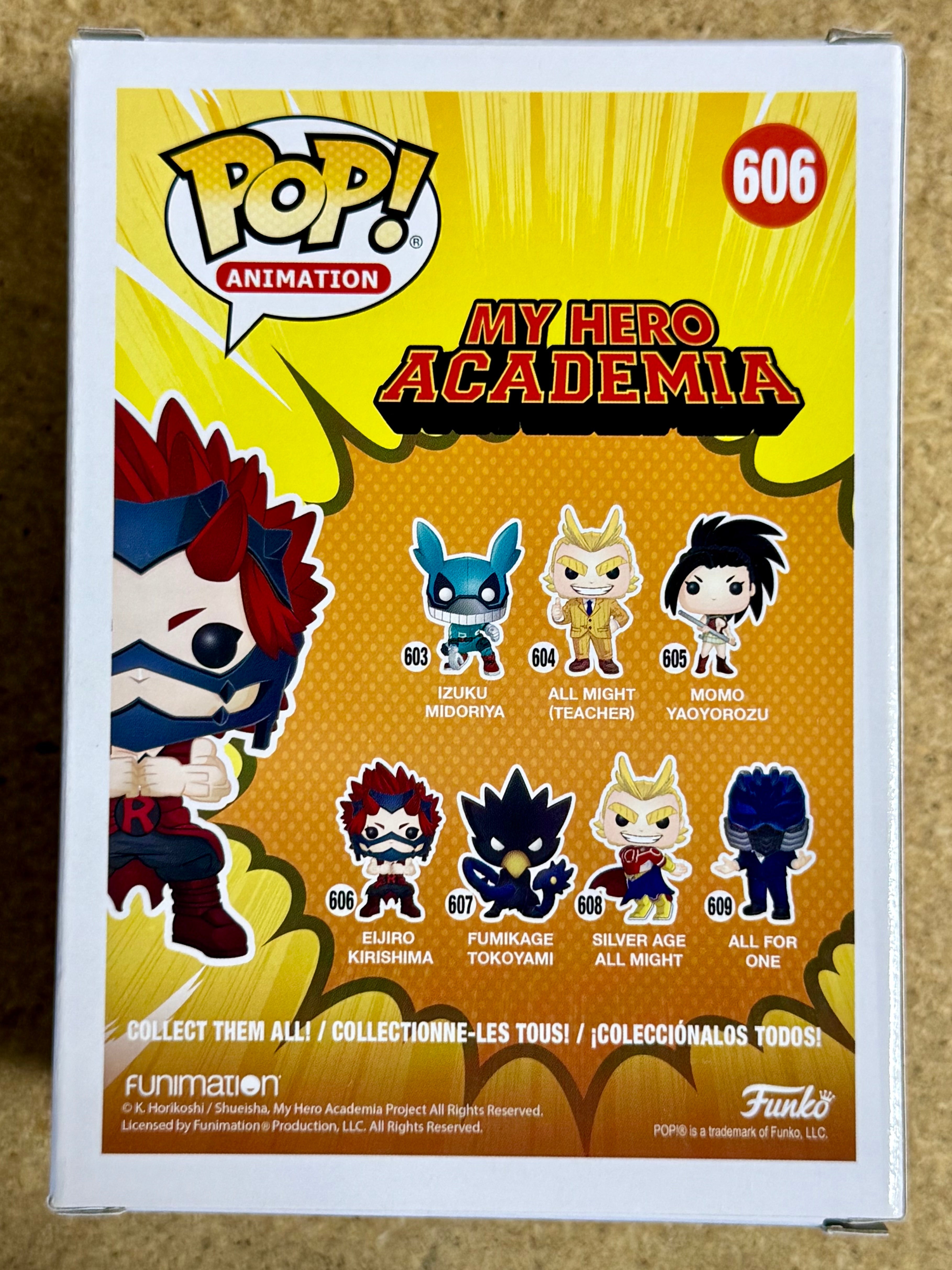 Funko Pop! Animation Eijiro Kirishima #606 My Hero Academia MHA 2019 Unbreakable
