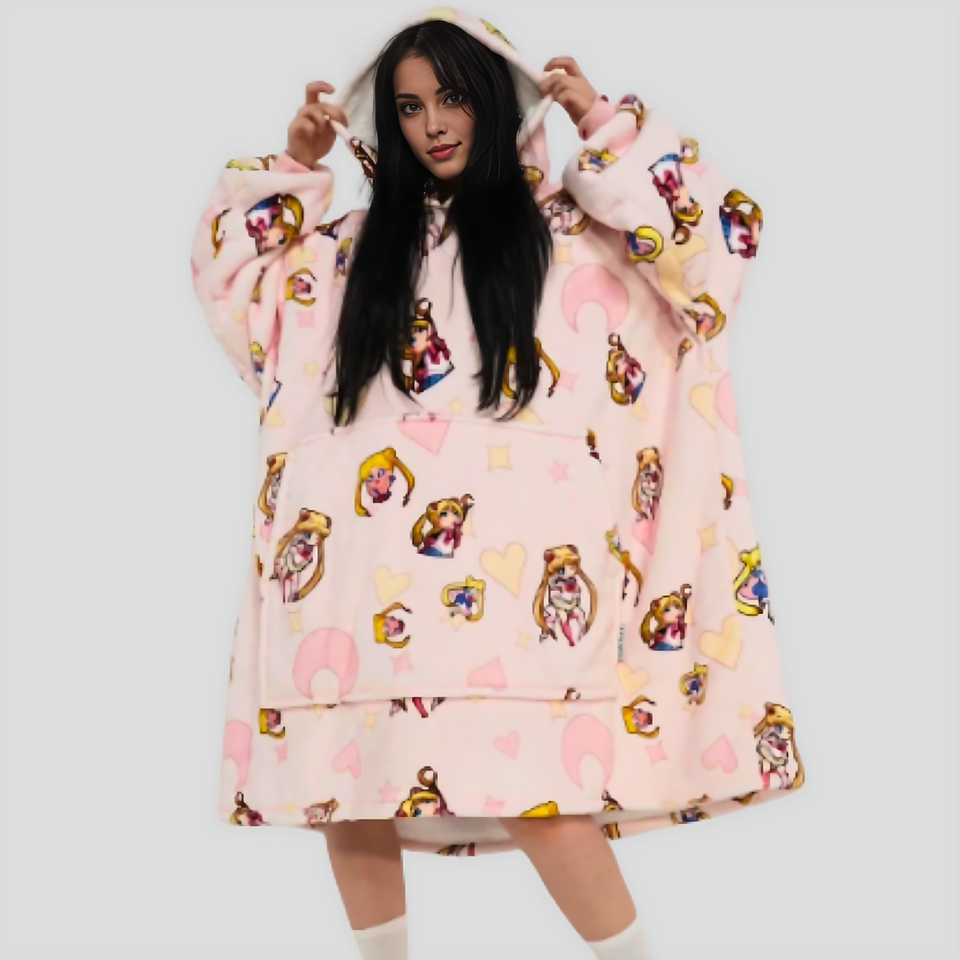 Sailor Moon Wearable Blanket Hoodie for Kids & Adults | OLM Toys