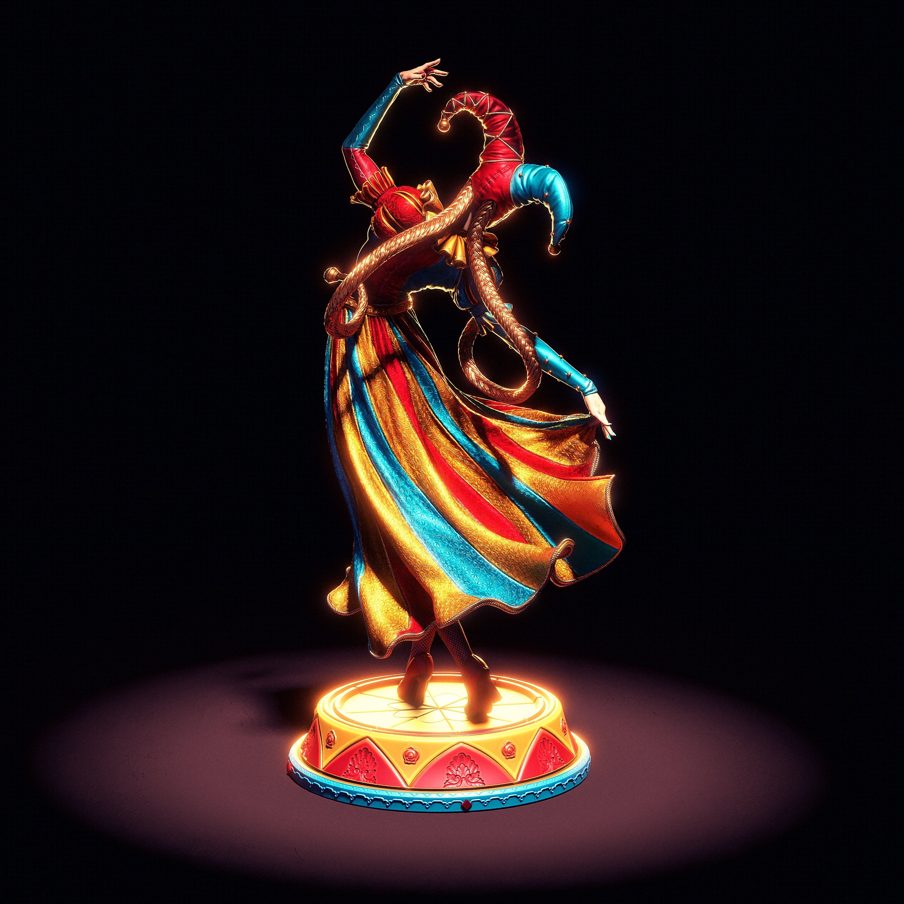 Jester - CA3D Original Art (SFW/NSFW 18+ Only) - 1:6 Scale Figure