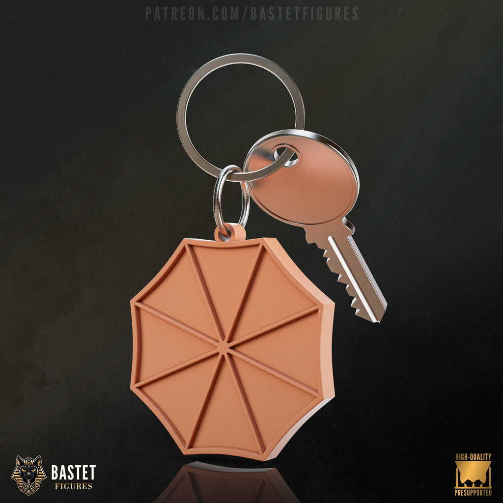 Leon - Resident Evil - Umbrella Corp Logo Keychain