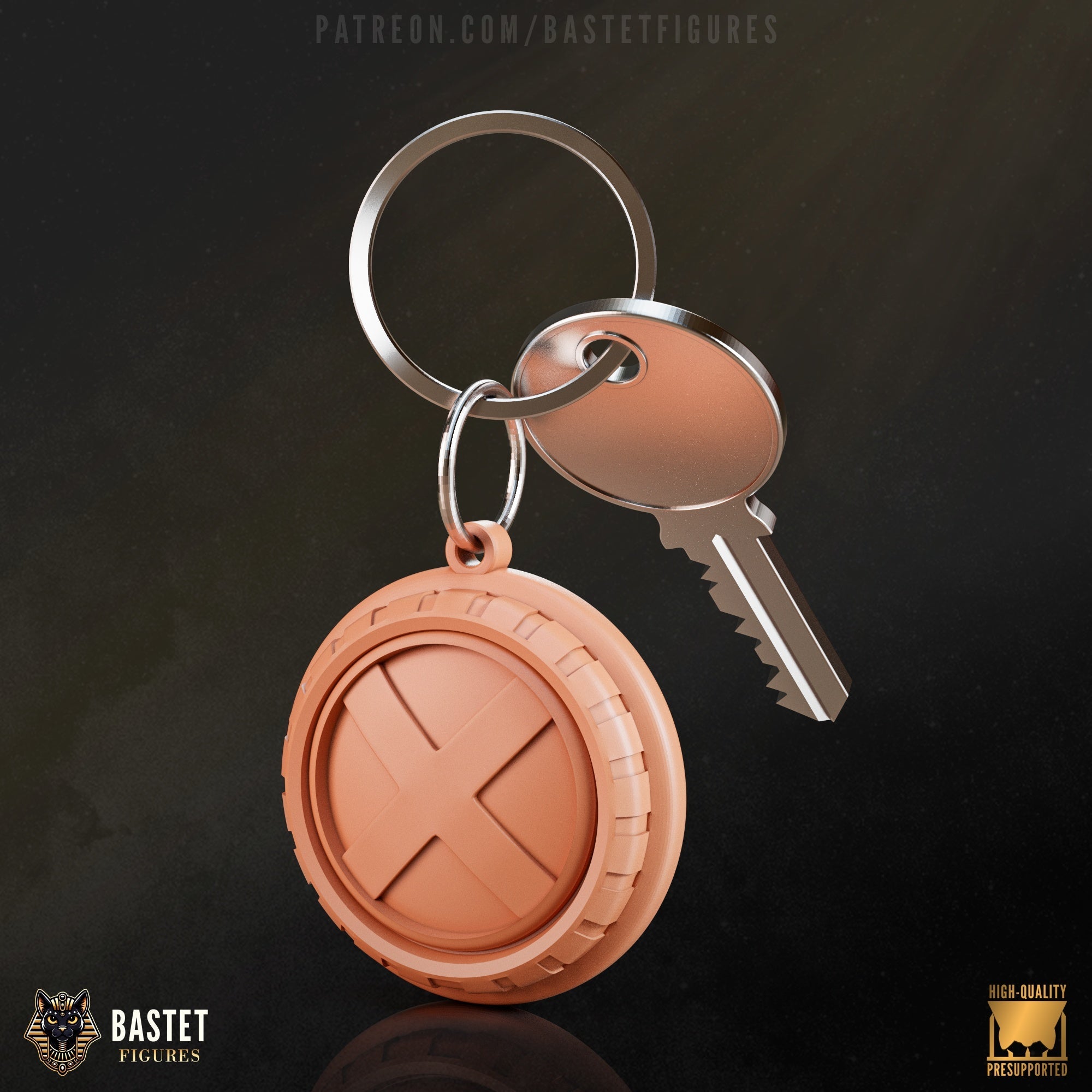 Rogue - Marvel Comics - X-Men Logo - Keychain