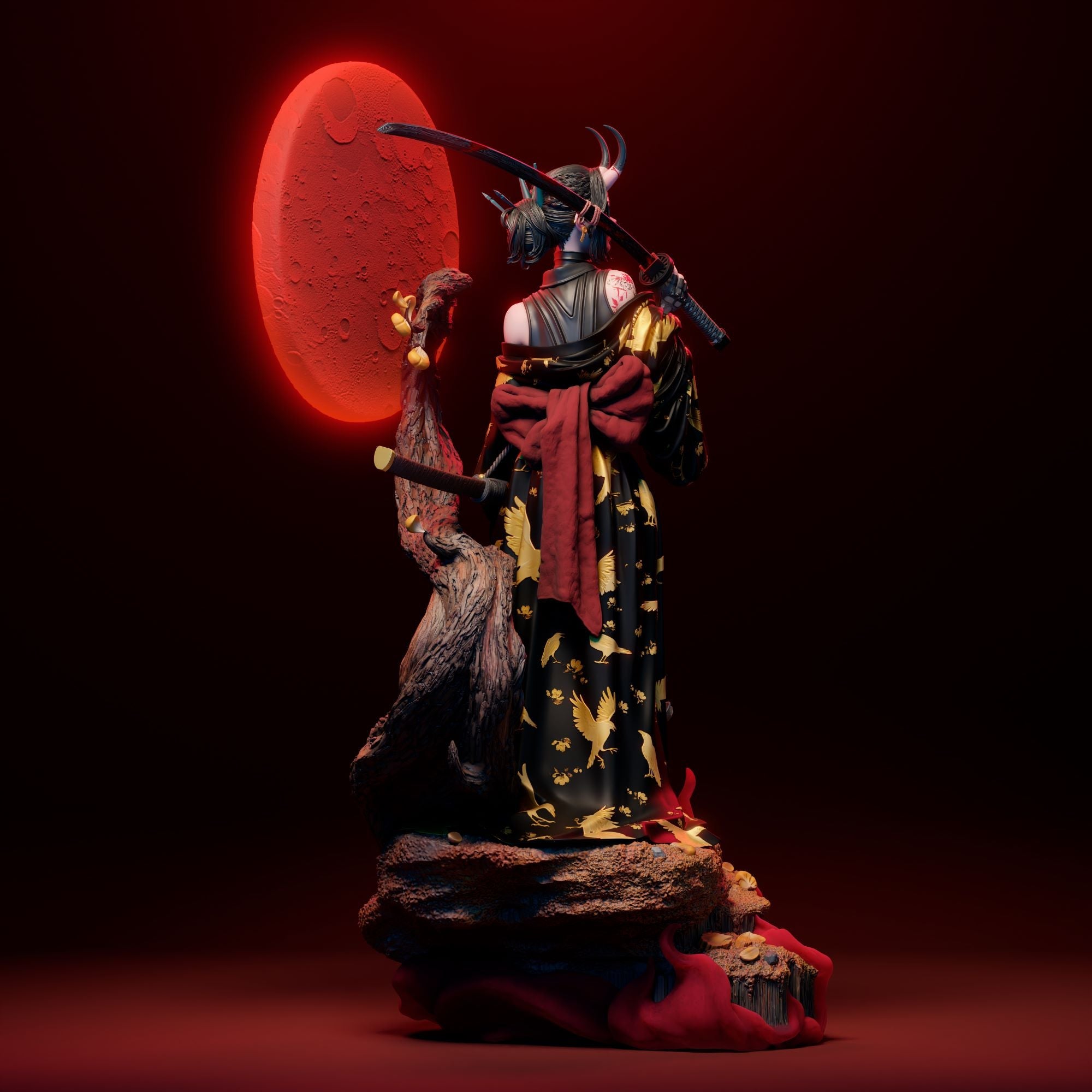 Oni - Oni Mask Bride (SFW/NSFW 18+ Only)- 1:6, 1:9 Figures Scale & Bust
