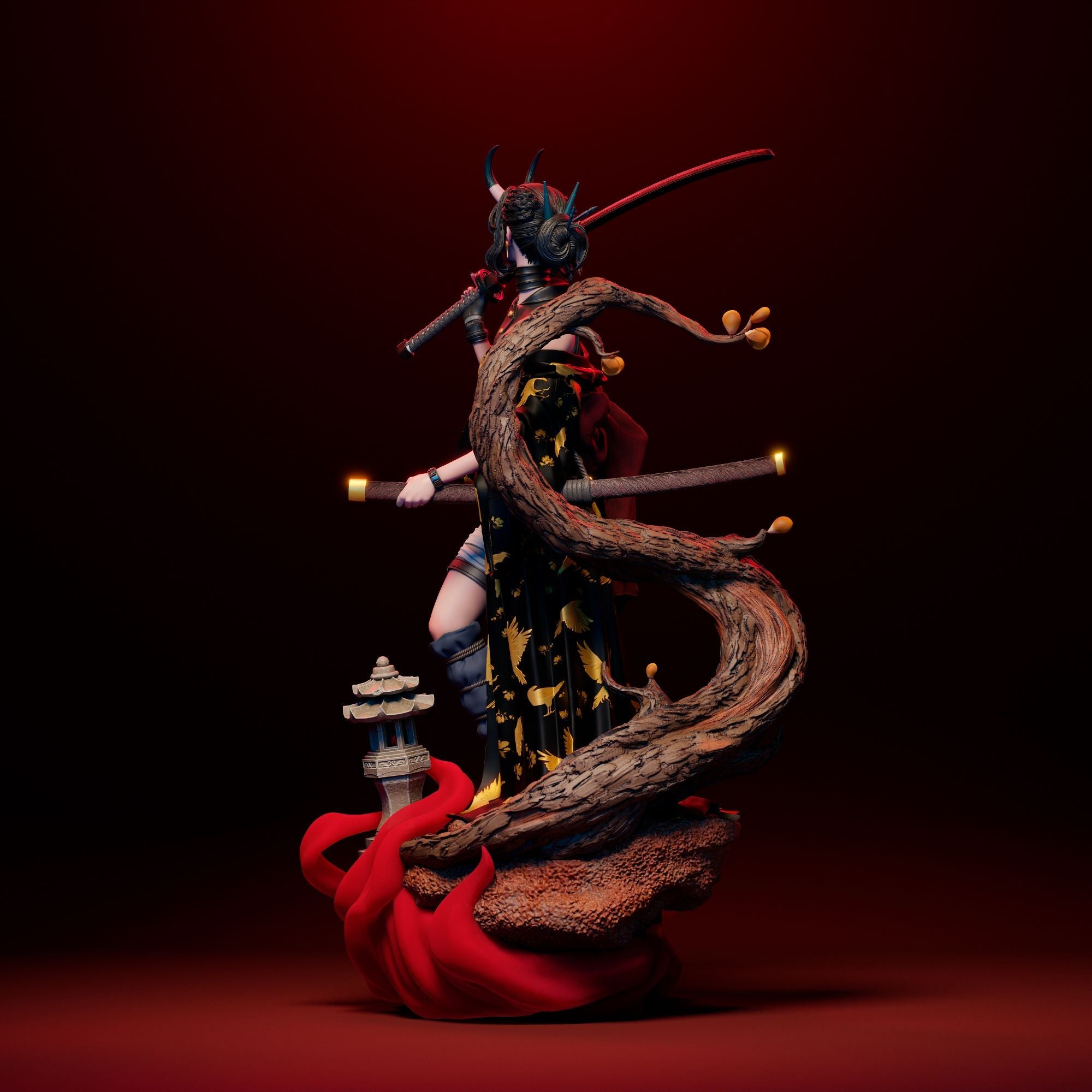 Oni - Oni Mask Bride (SFW/NSFW 18+ Only)- 1:6, 1:9 Figures Scale & Bust