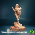 Young Elven Rogue Miniature & Bust – Female Elf Thief