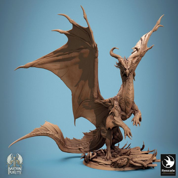 Legendary Metallic Bronze Dragon - Rise