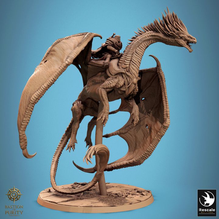Watcher of the Silent Sentinels – Dragon Miniature (Mounted & Wild)