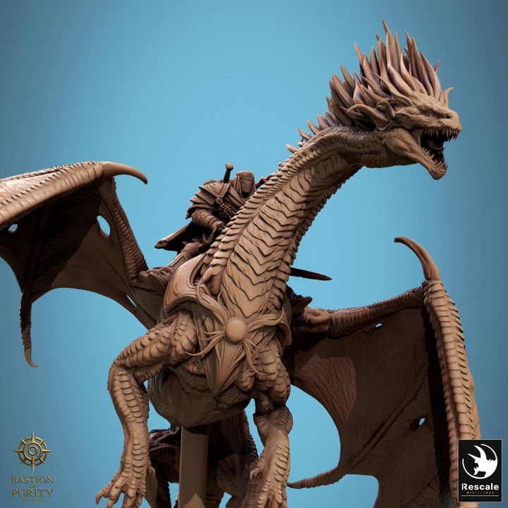 Watcher of the Silent Sentinels – Dragon Miniature (Mounted & Wild)