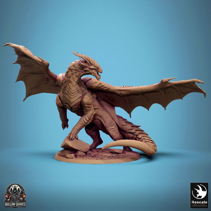 Legendary Metallic Copper Dragon - Stand