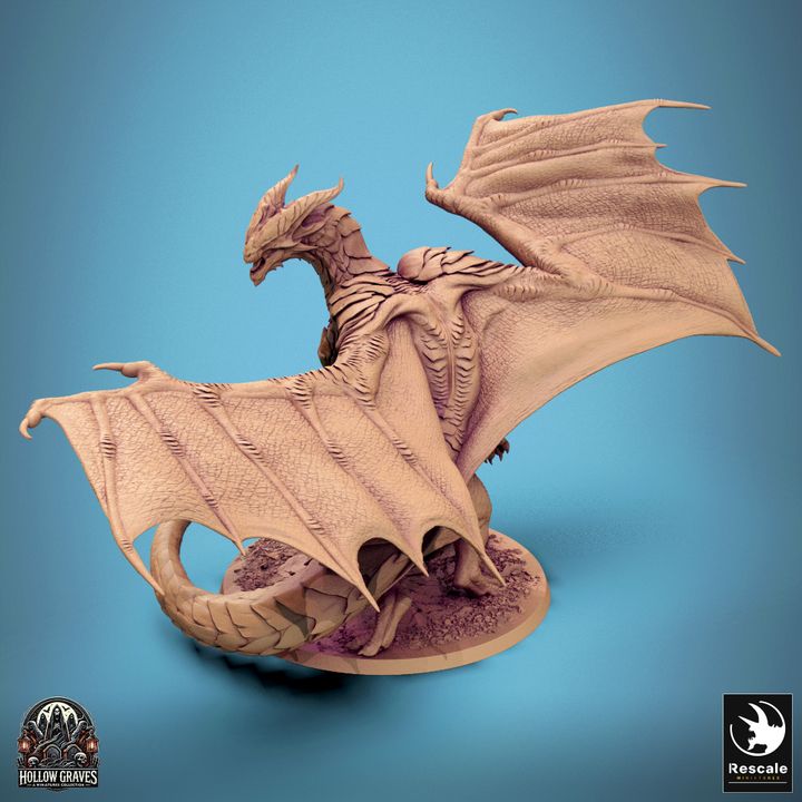 Legendary Metallic Copper Dragon - Stand