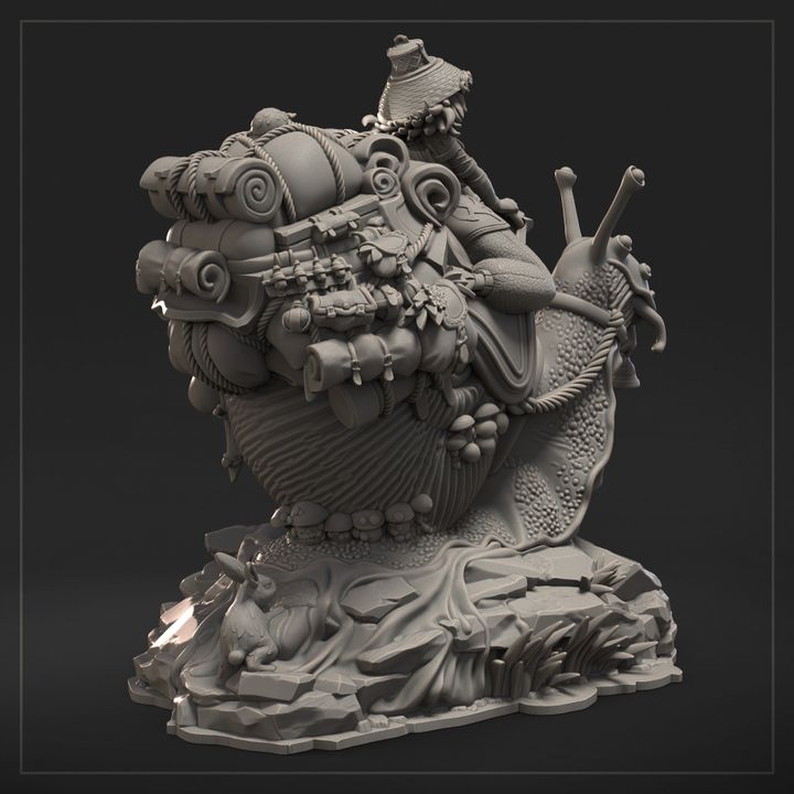 Luma the Snail Merchant Miniature