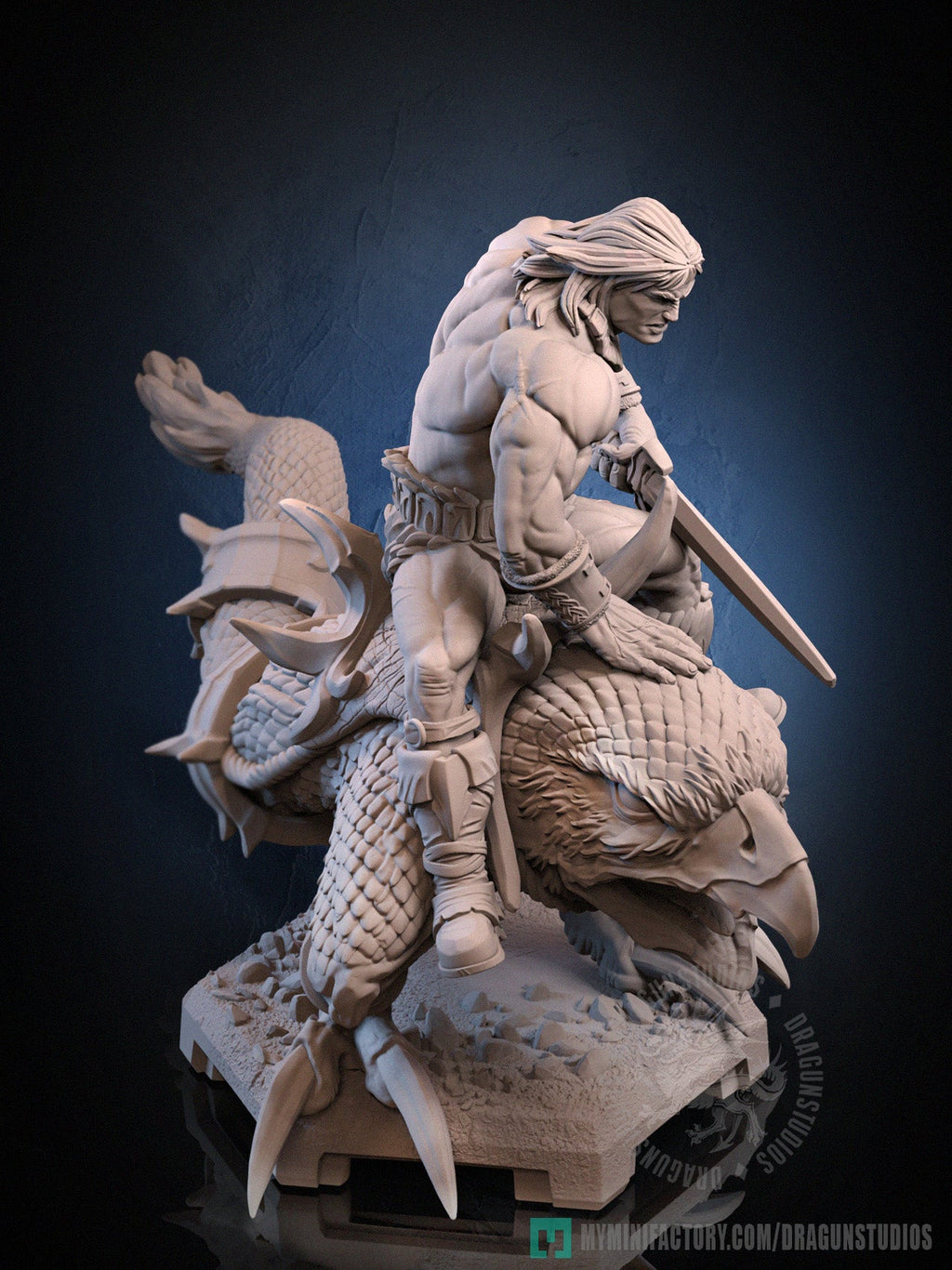 Mounted Ax Battler - Golden Axe Inspired Miniature