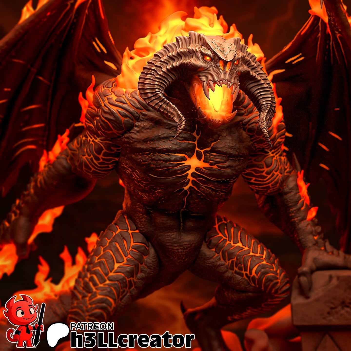 Balrog - LoTR - 1:45 Scale, Bust