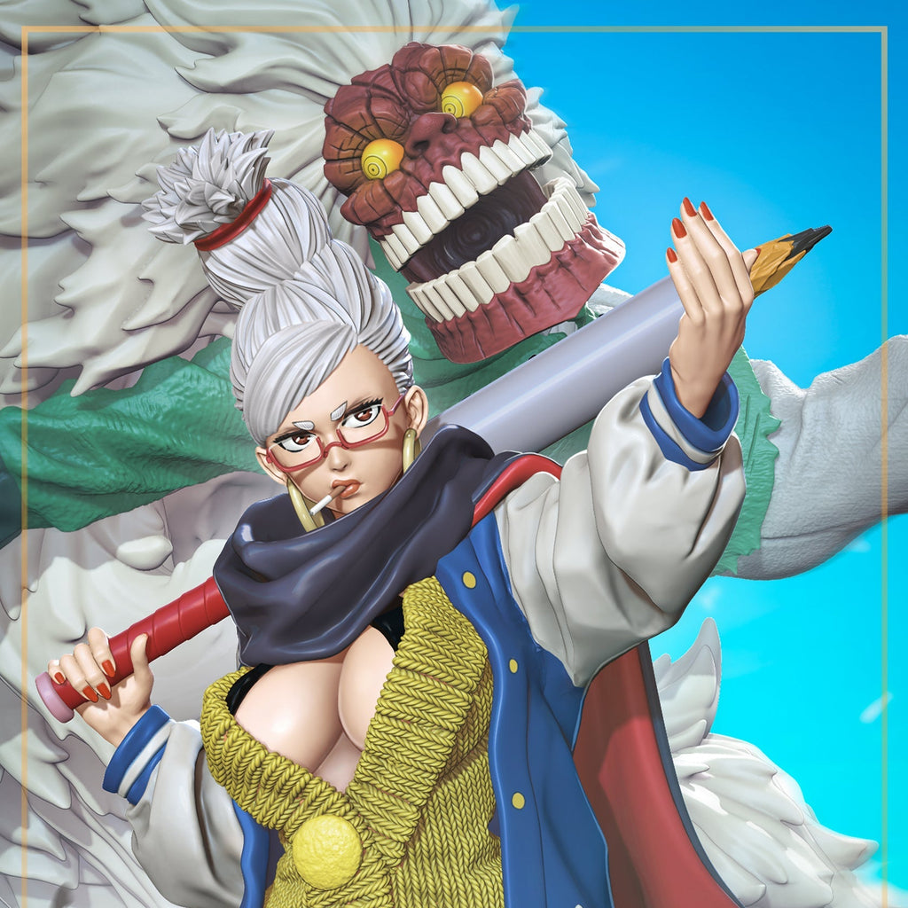 Sieko & Granny "Seiko Okarun" - Dandadan - 75mm, 1:10 Scale, Bust