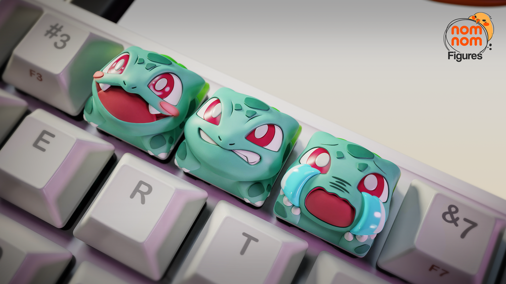 Bulbasaur - Pocket Monsters - Keyboard Keycaps
