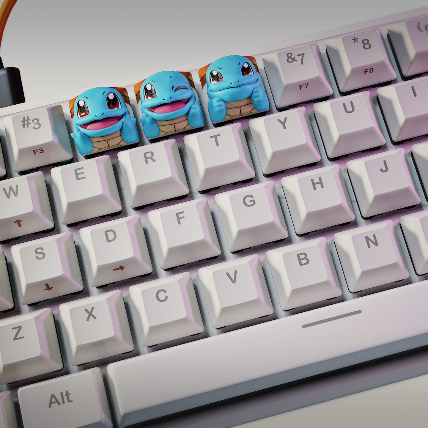 Squirtle - Pocket Monsters - Keyboard Keycaps