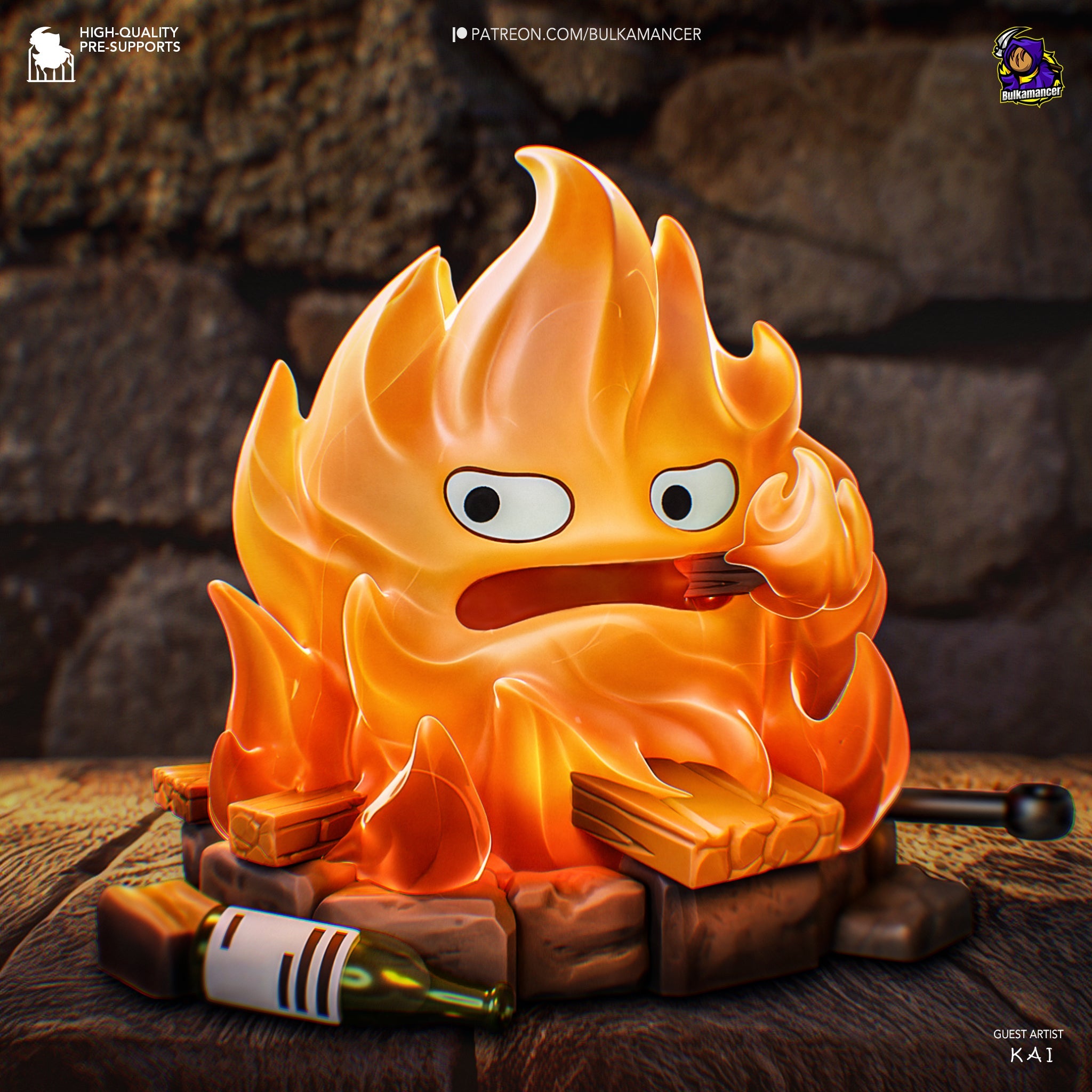 Chibi Calcifer - Howl's Moving Castle Figure