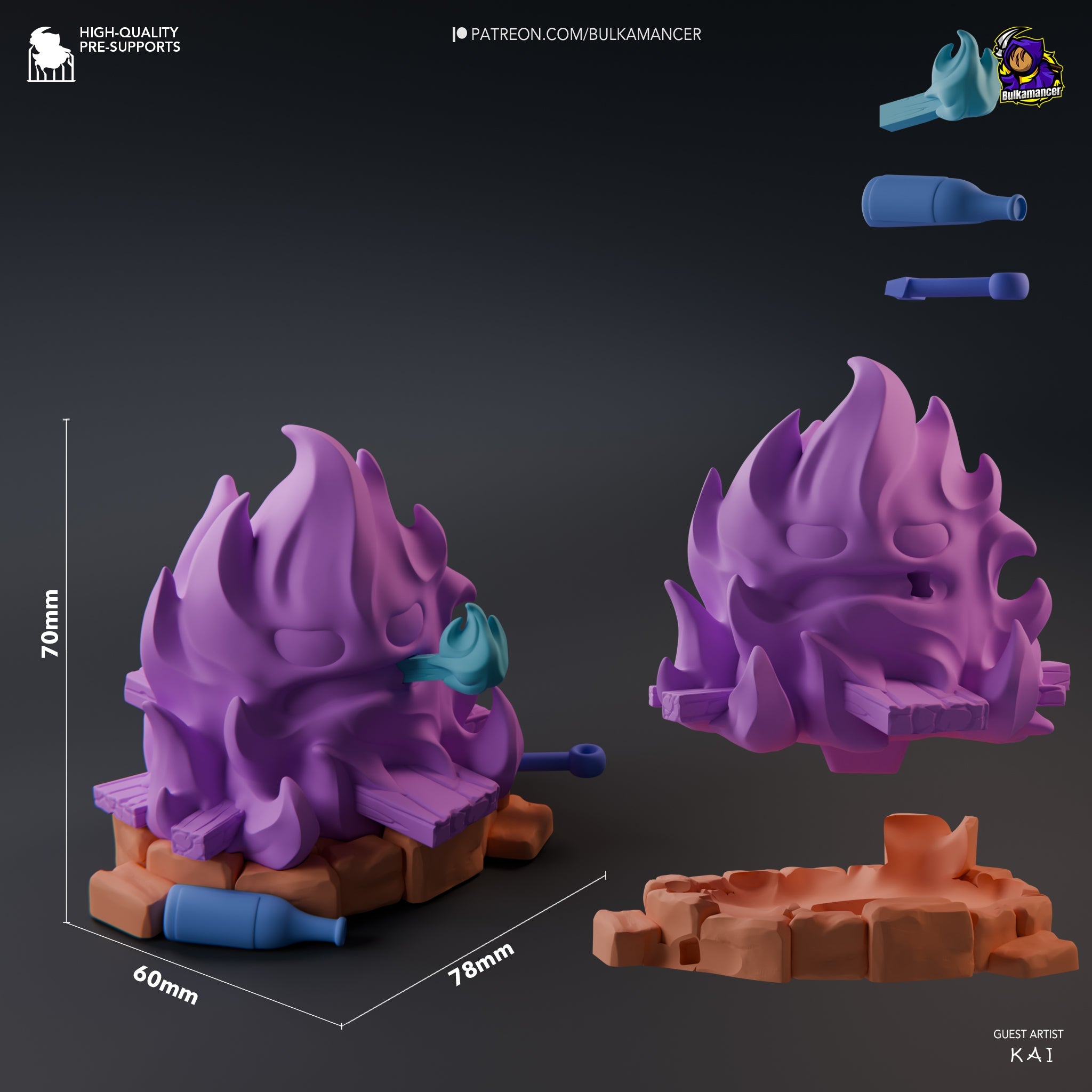 Chibi Calcifer - Howl's Moving Castle Figure