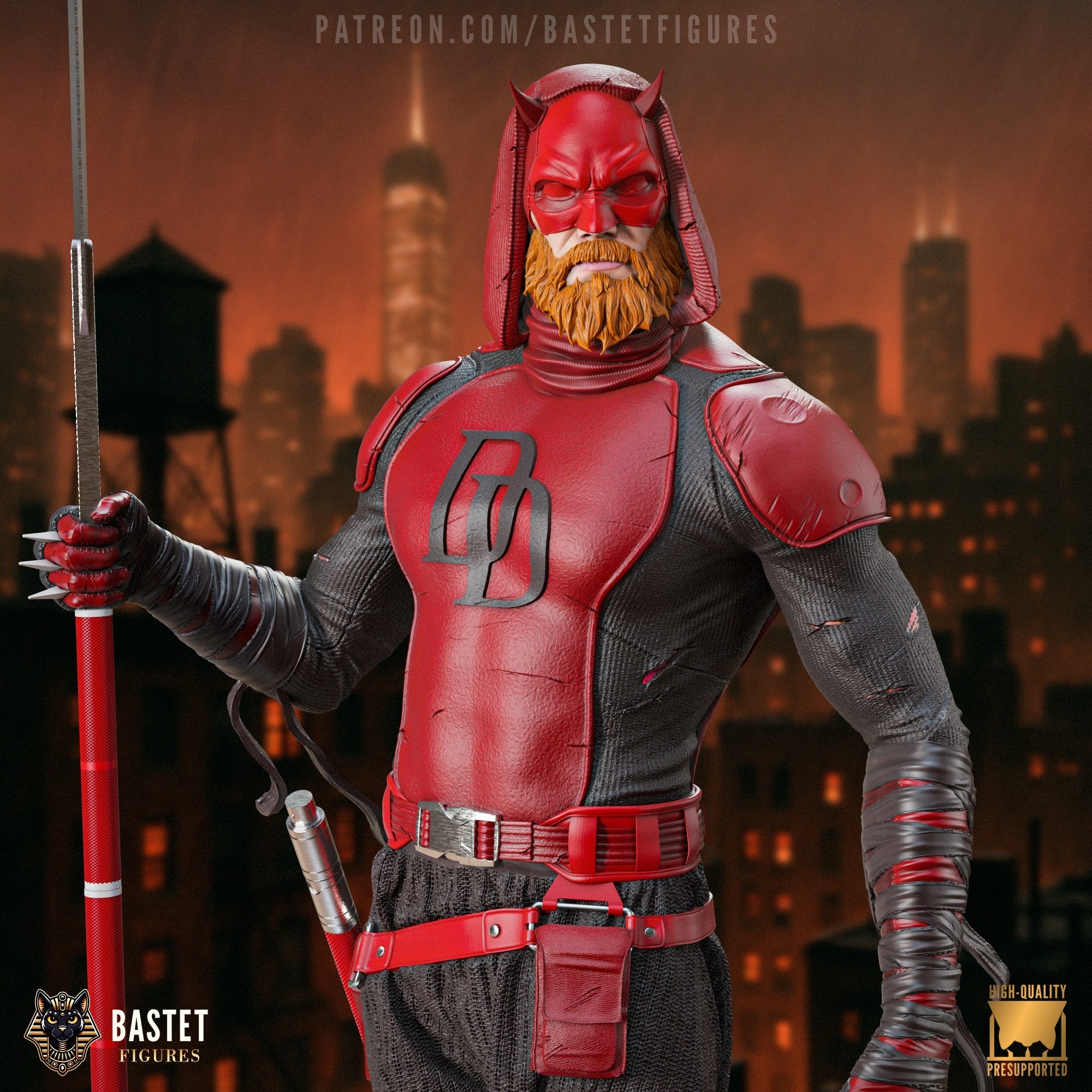Daredevil / King Daredevil Suit  - Marvel Comics - 1:8 Scale Figure & Bust