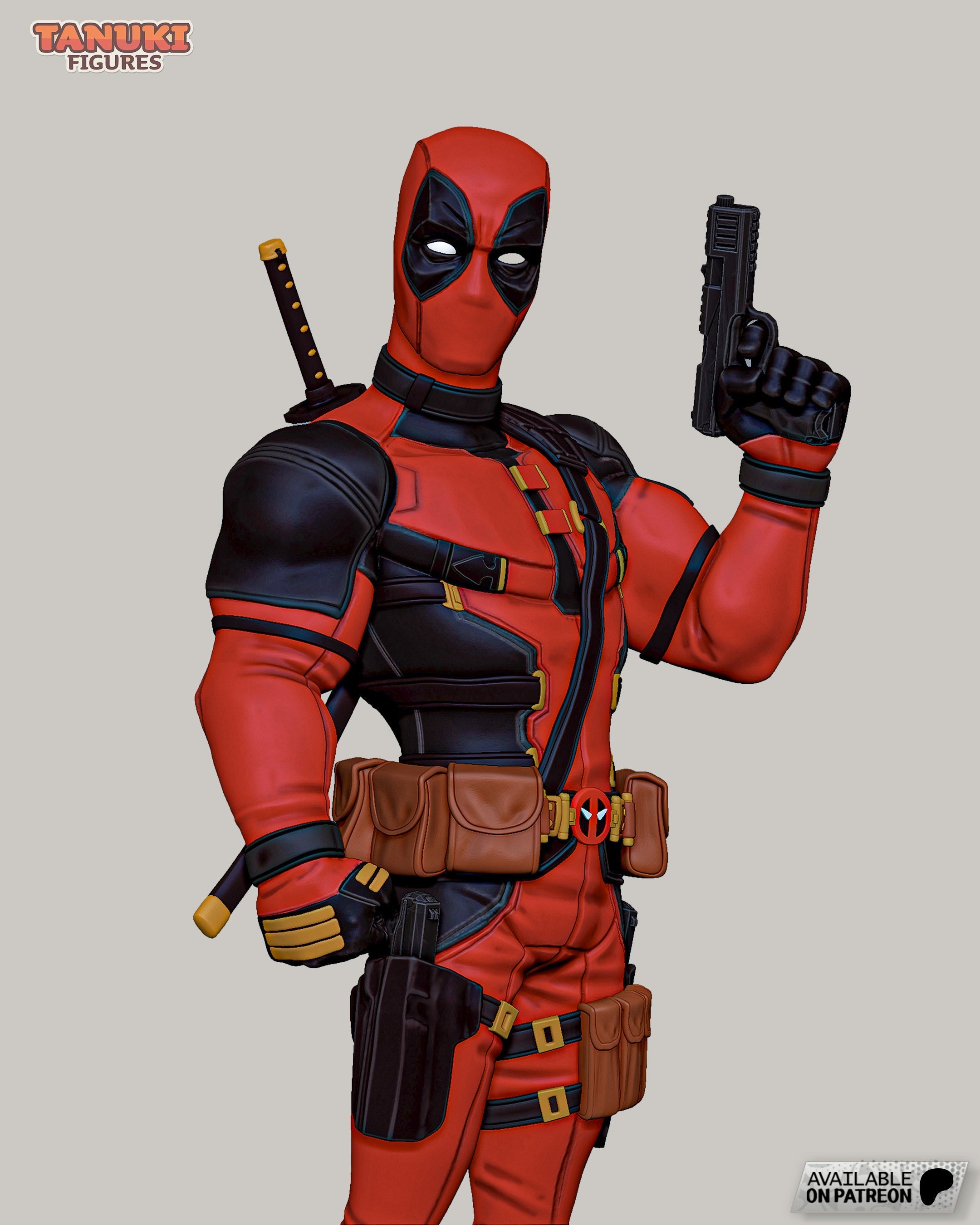 Toon Deadpool - Marvel Comics  - 1:12 Scale