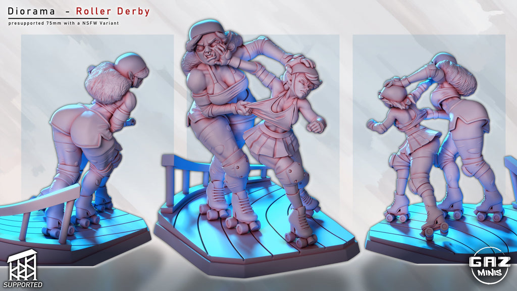 Roller Derby Diorama 75mm Scale (NSFW/SFW 18+)