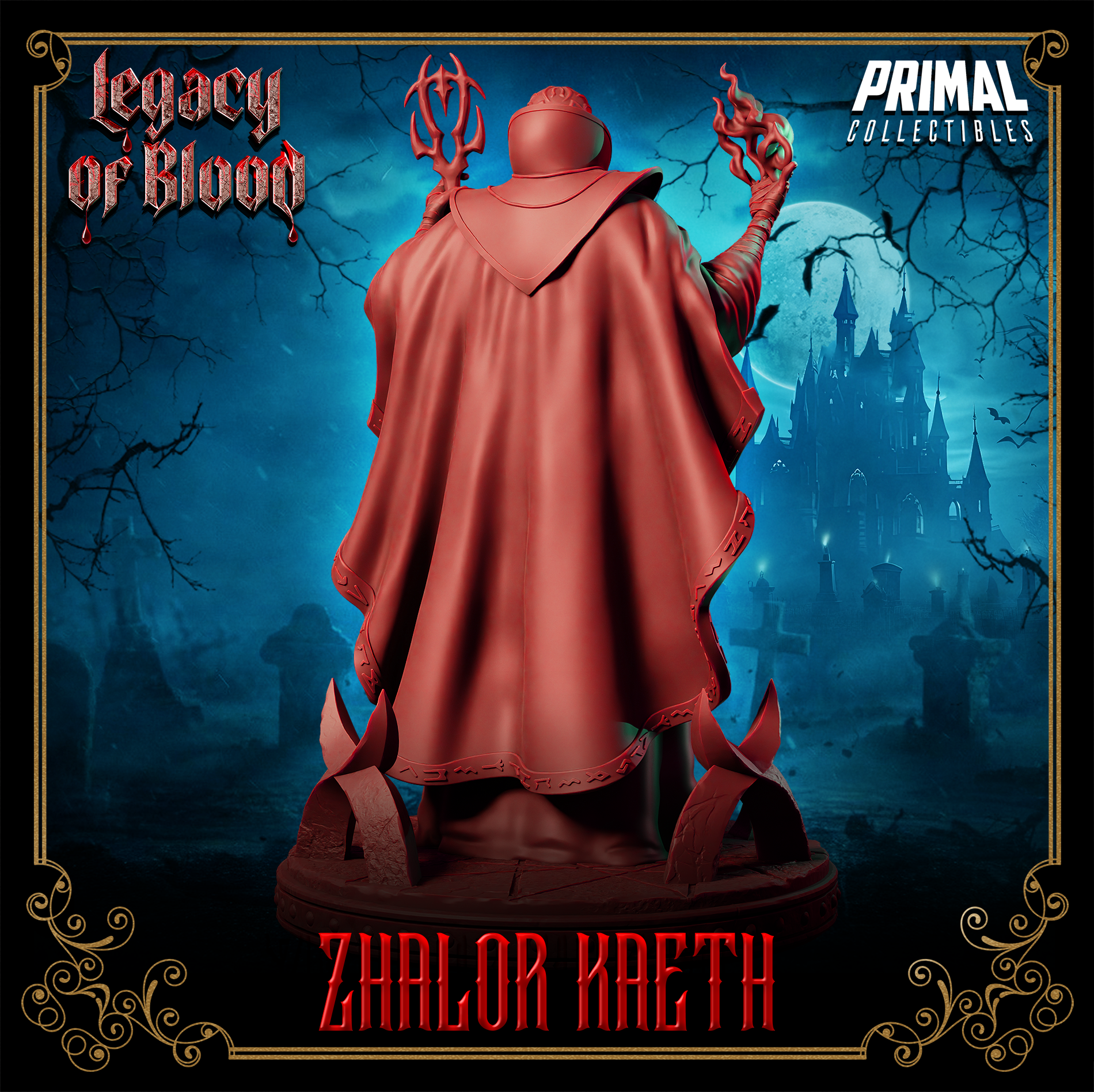 Zhalor Kaeth - Tattooed Wizard Miniature
