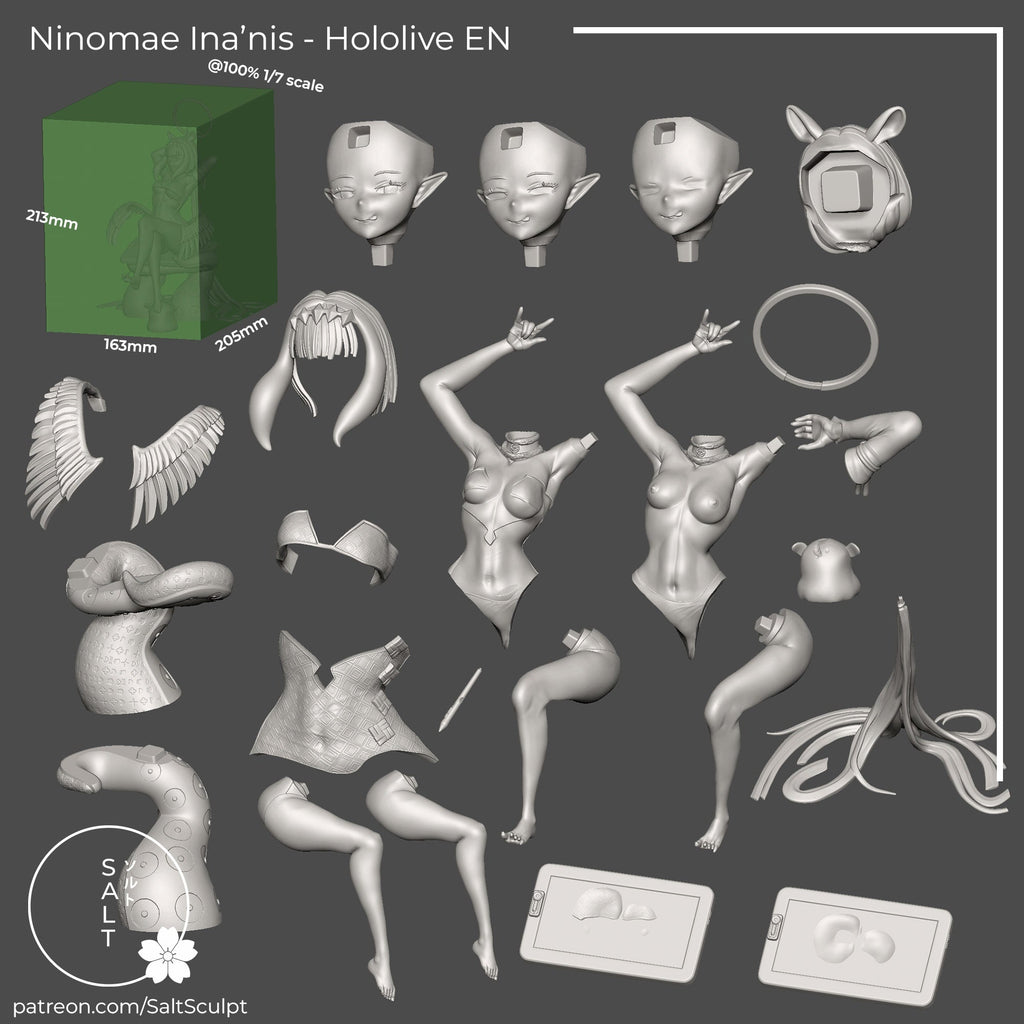 Ninomae Ina'Nis - Hololive (SFW/NSFW 18+ Only) - 1:7 Scale Figure