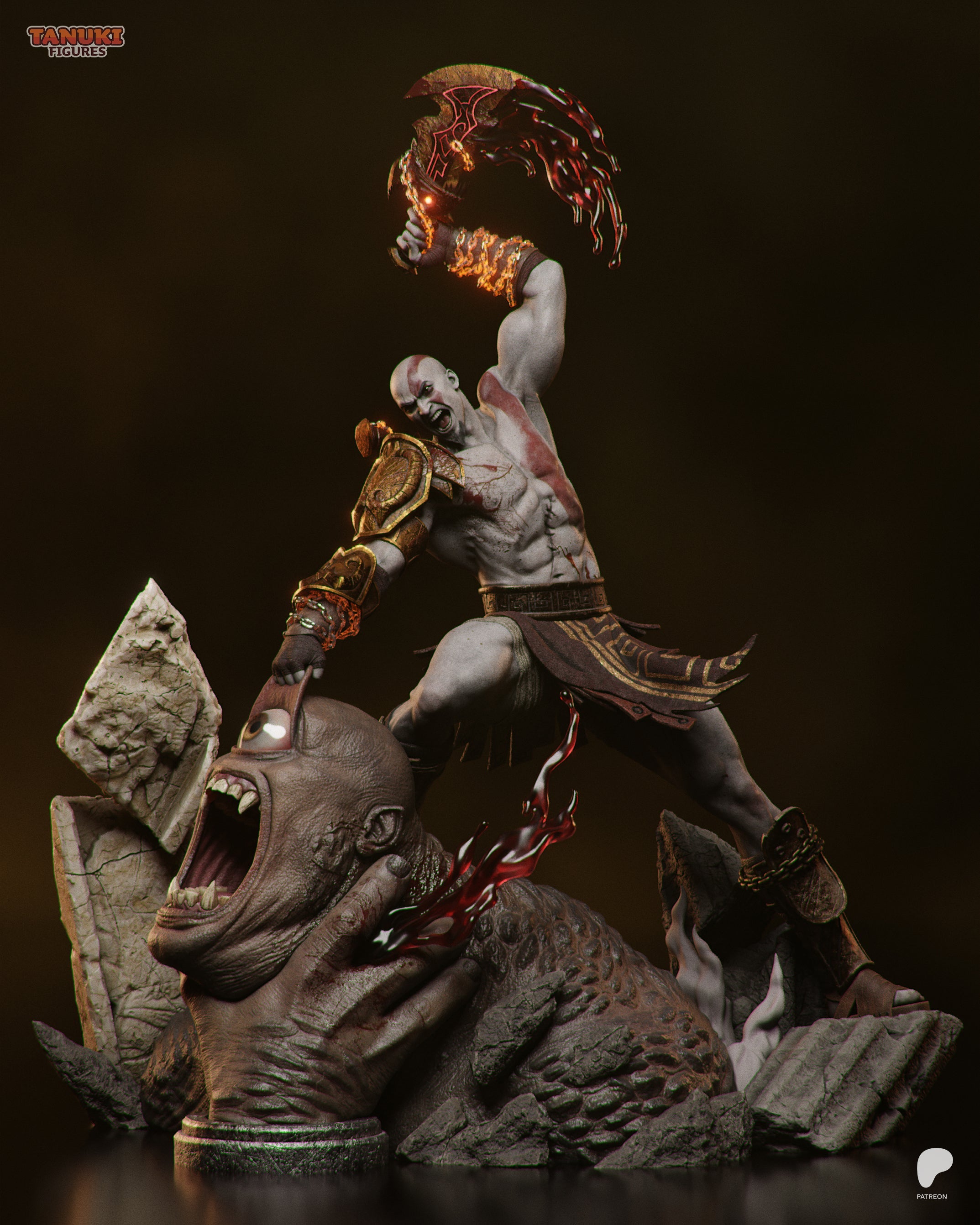 Kratos - GoW - 1:6 Scale, Bust