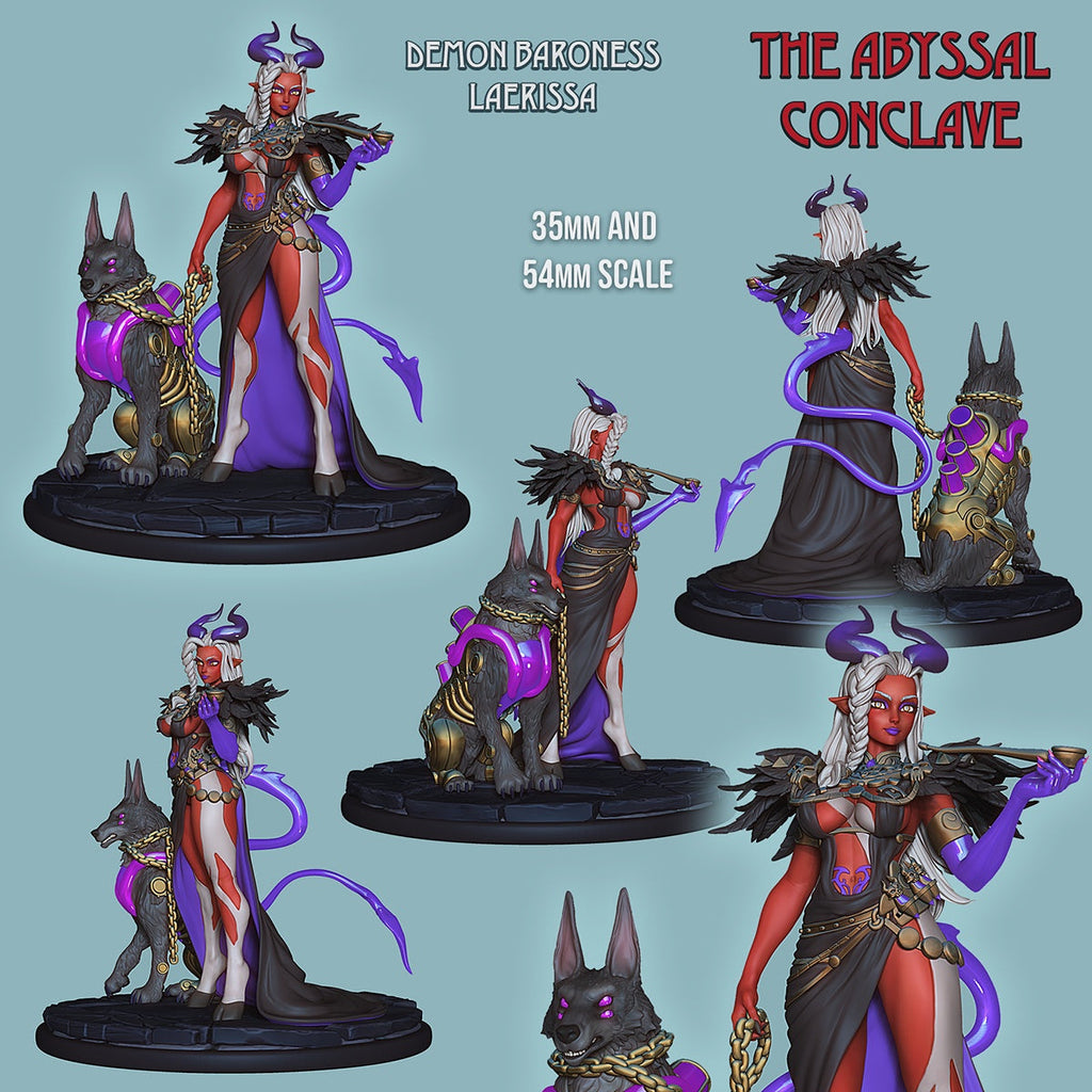 Demon Queen Laerissa – The Abyssal Conclave (SFW/NSFW 18+) Miniature – 35mm & 54mm Scale