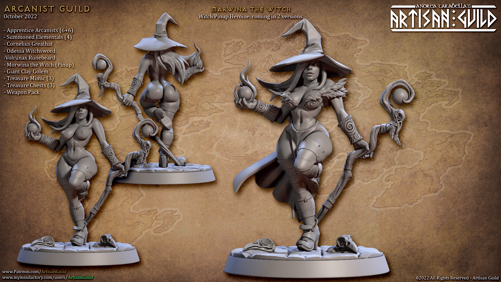 Marwina the Witch Pinup MIniautre (SFW/NSFW 18+ Only)