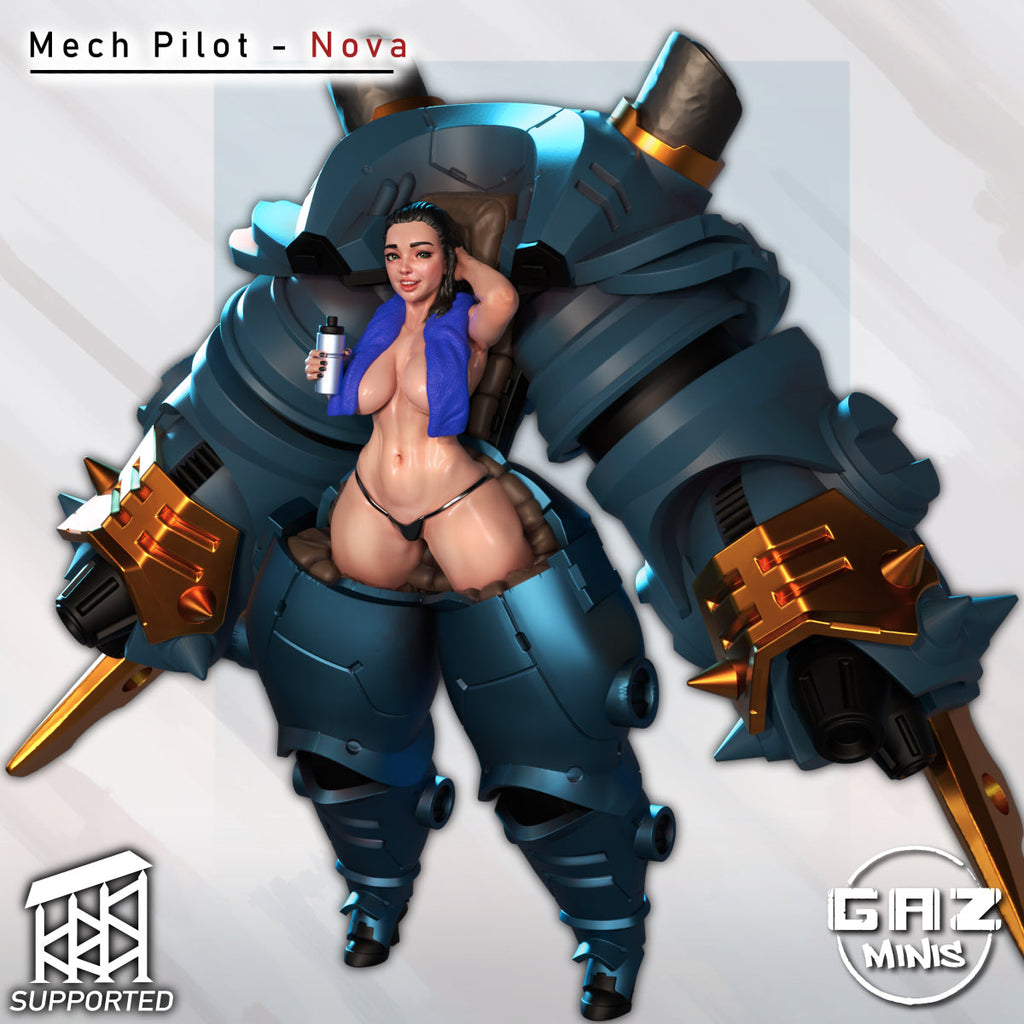 Mech Pilot Pinup Nova - (SFW/NSFW 18+)