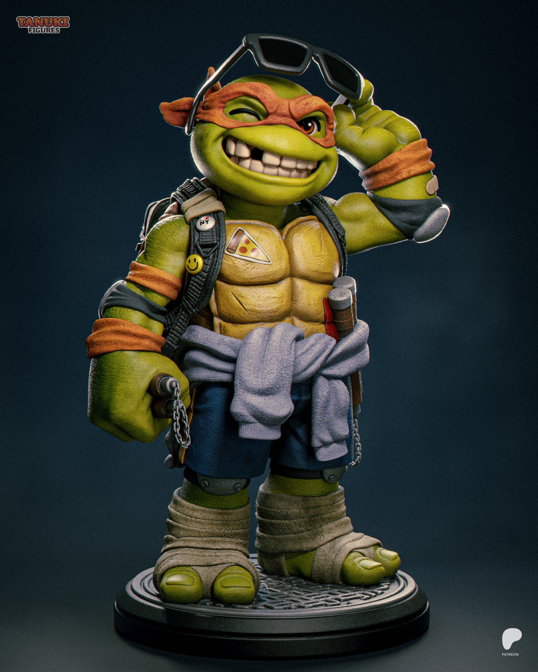 Toon Michaelangelo - Ninja Turtles - 1:12 Scale