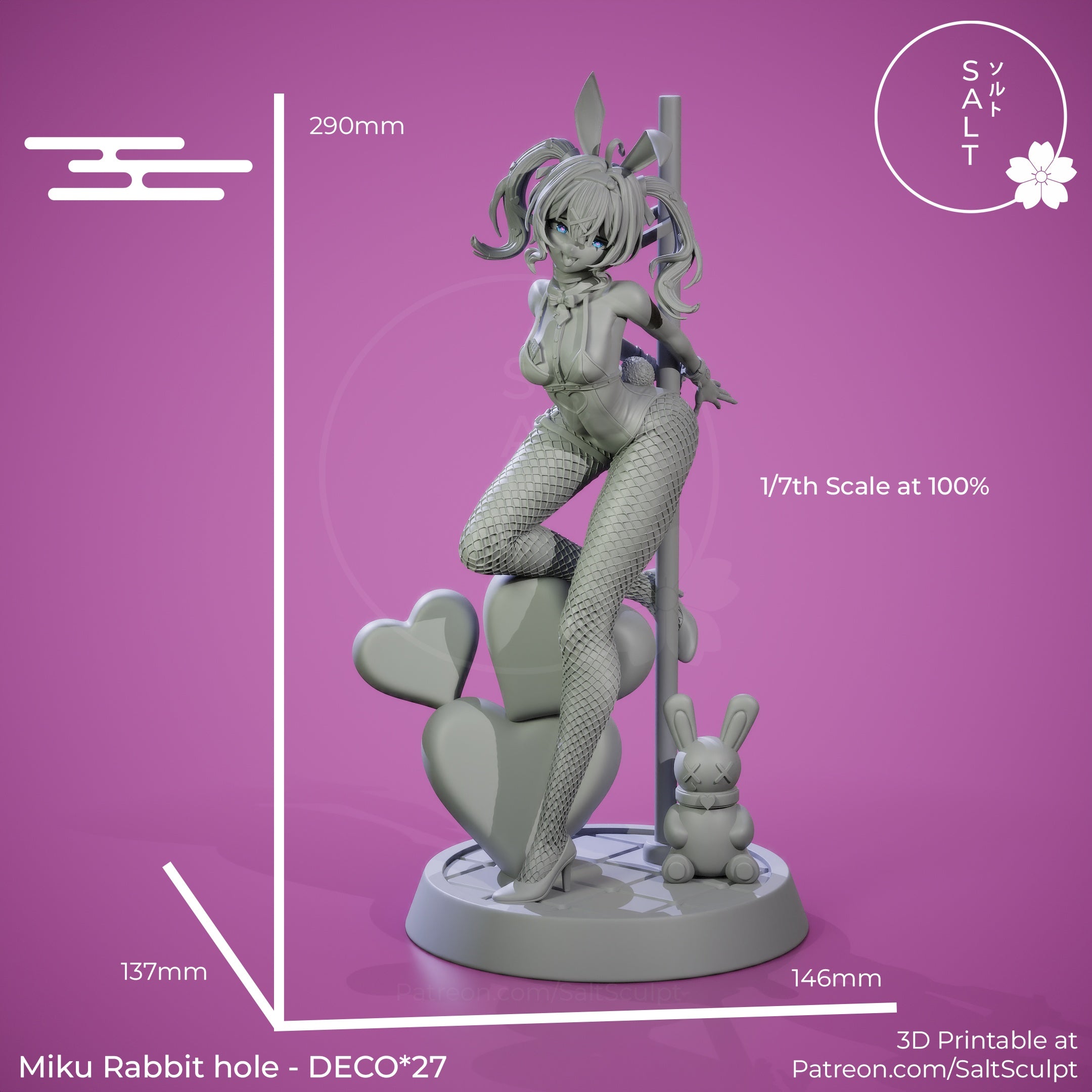 Rabbit Hole Miku - vTuber (SFW/NSFW 18+ Only) - 1:7 scale Figure