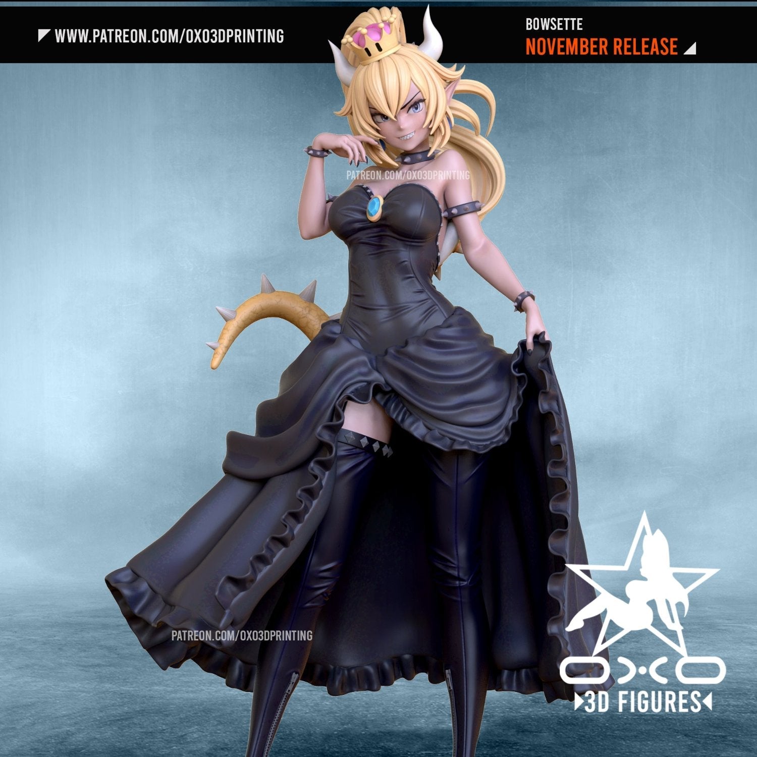 Bowsette - Super Mario Fan Fiction - 1:10 scale