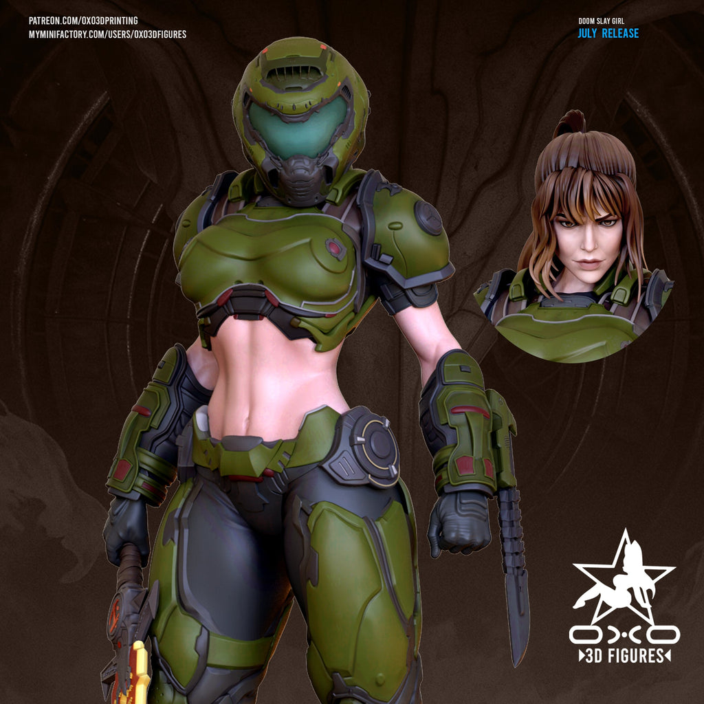 Doom Slayer Girl - Doom: The Dark Ages (SFW/NSFW 18+) - 1:10 Scale