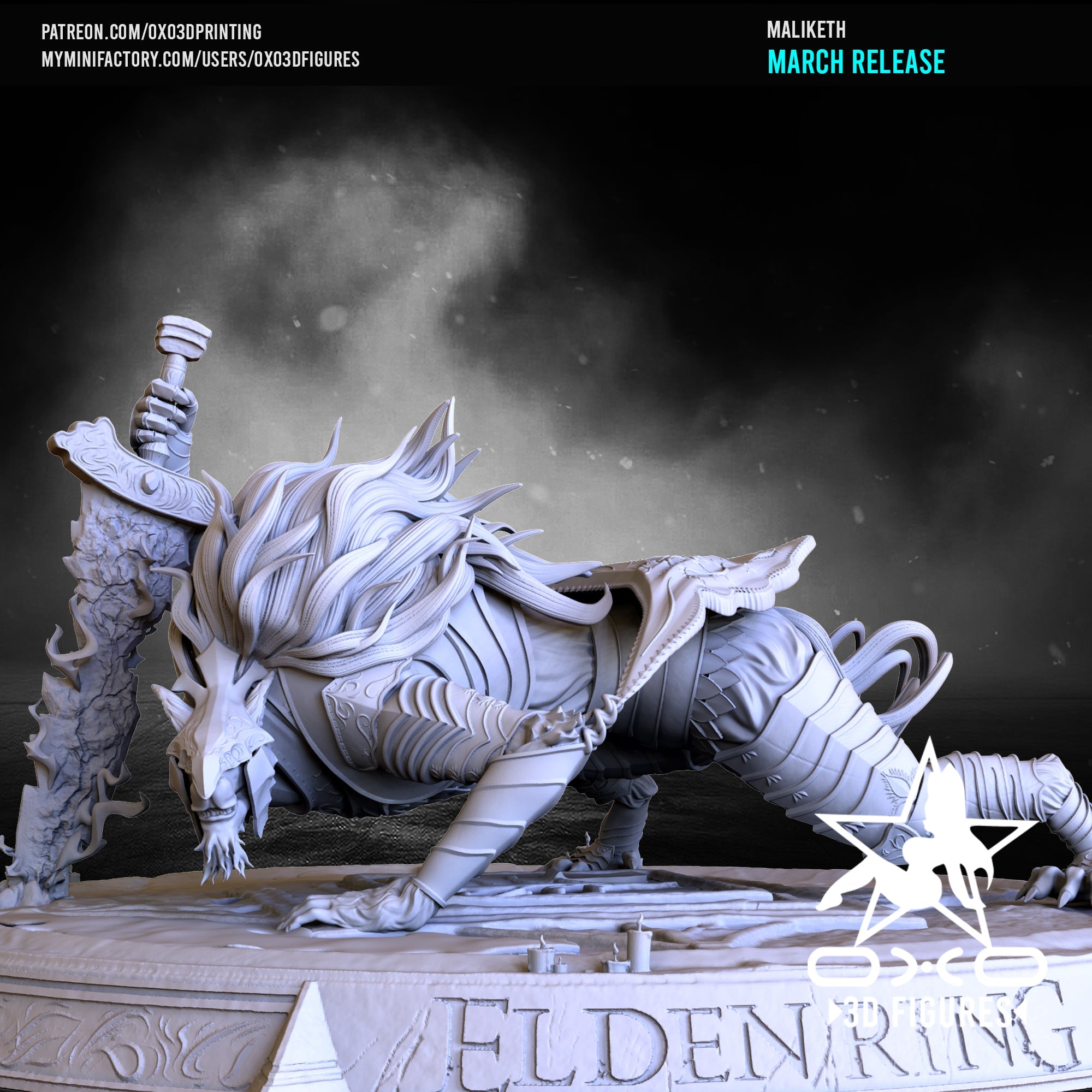 Maliketh, The Black Blade - Elden Ring - 1:10 Scale