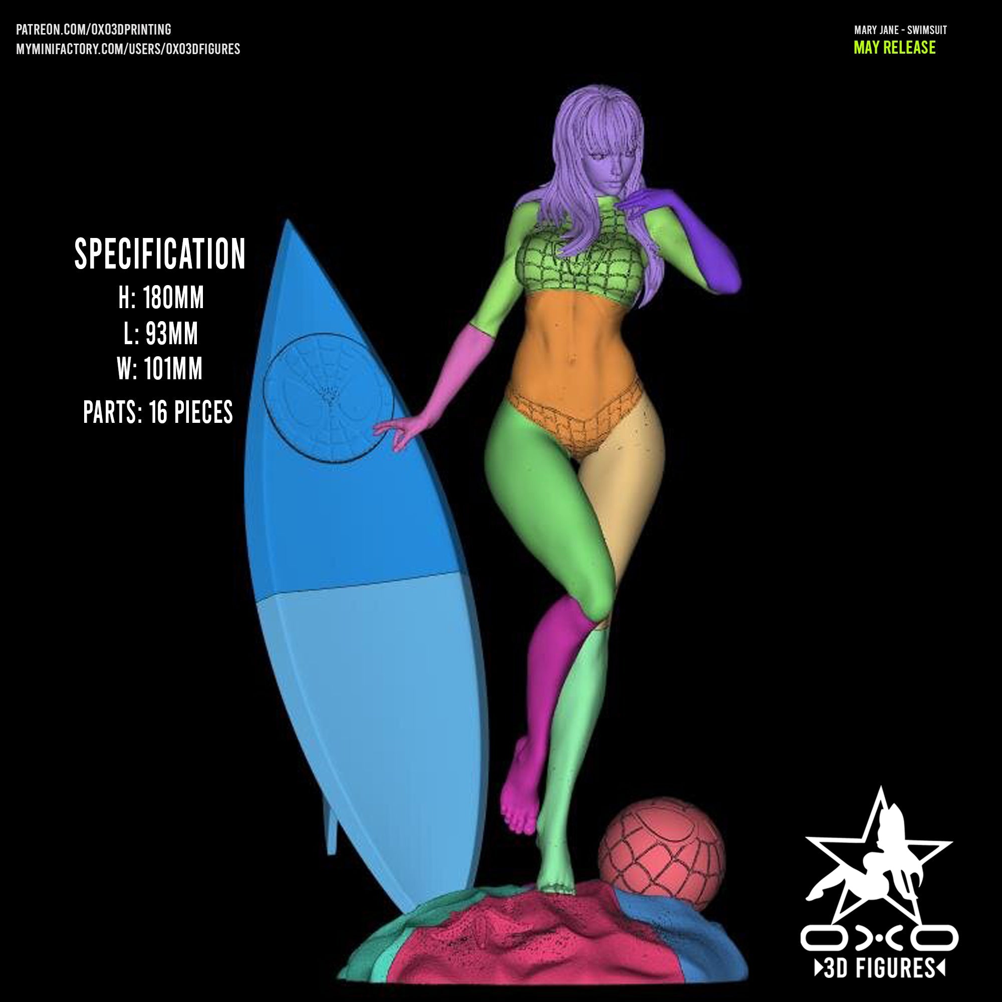 Mary Jane - Swimsuit Edition - Marvel Comics (SFW/NSFW 18+) - 1:10 Scale