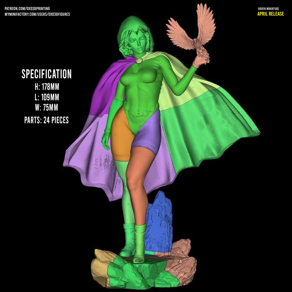 Raven - Teen Titans - DC Comics (SFW/NSFW 18+ Only) - 1:10 Scale
