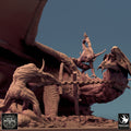 Legendary Metallic Brass Dragon - Battle Diorama