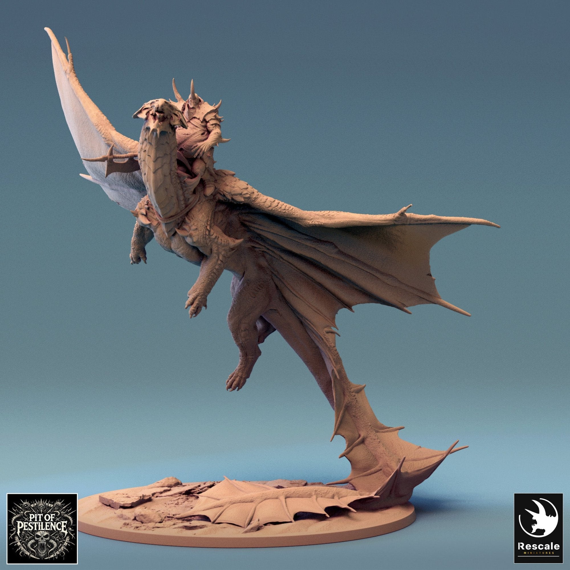 Legendary Metallic Brass Dragon - Take Off