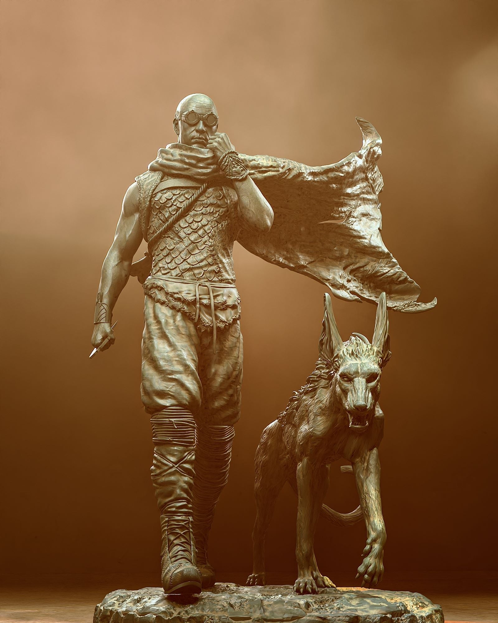 Riddick and Jackal - Chronicles of Riddick - 1:6, 1:9 Scale Figures & Bust